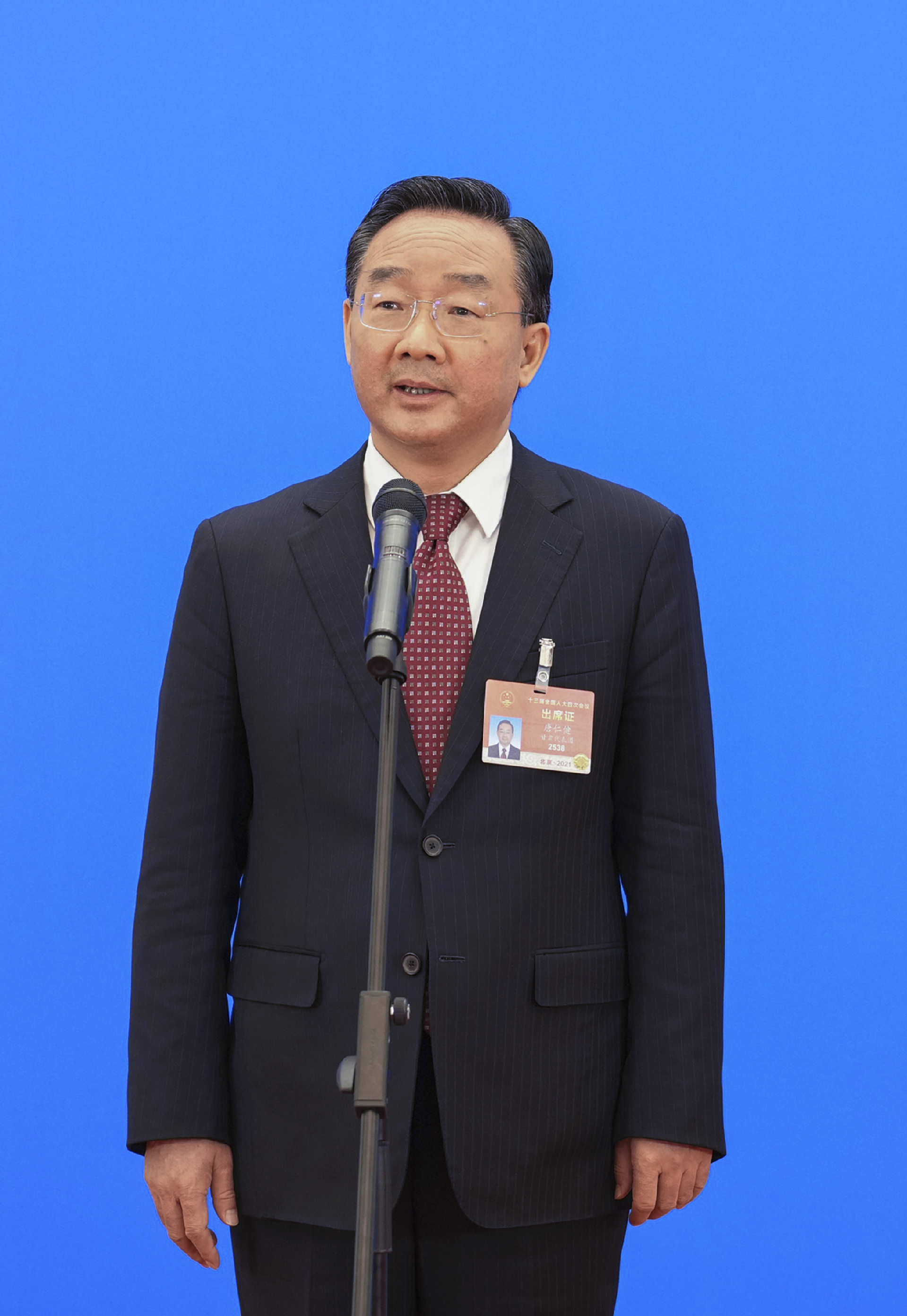 農業(yè)農村部部長唐仁健通過網絡視頻方式接受采訪。 新華社發(fā).JPG